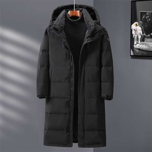Fashion Winter Down Jackets Men Hooded Thicken Warm Men's White Duck Down Coats Black/White Puffer Jacket High Quality Overcoat 211110