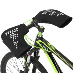 Guanti da manubrio per moto da bicicletta Guanti da manubrio per bici Guanti termici antivento invernali Guanti da manubrio riflettenti per mountain bike H1022