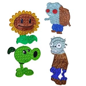 Bitkiler vs Zombiler Büyük itme Kabarcık Fidget Oyuncaklar Parti Favor Peashooter Ayçiçeği Yetişkin Anti Stres Rölyef Squishy Sıkmak Çocuk Oyuncakları