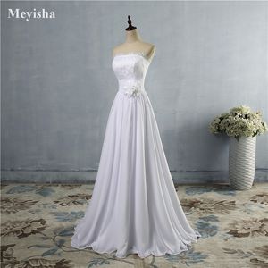 ZJ9016 Casual sukienki Damskie Split Długi Elgant Bride White Party Dress Rękaw Perspektywy Koronki Kobiet Pography