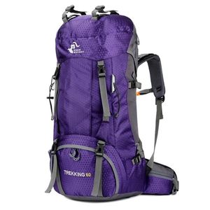 Outdoor-Taschen 60L Rucksack Regenschutz Camping Klettern Tasche Wasserdichte Bergsteigen Wandern Molle Sport Rucksack