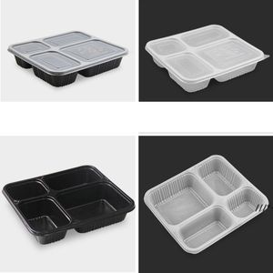 NEW4 compartments Take Out Containers grade PP food packing boxes high quality disposable bento box for Hotel sea way LLD11629