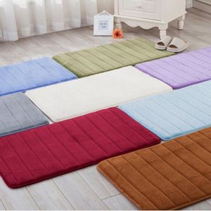 Absorbent Non Slip Bath Mat Washable Memory Foam Rug Safety Home Carpet Pad for Bathroom Water Absorption Decor 697 R2
