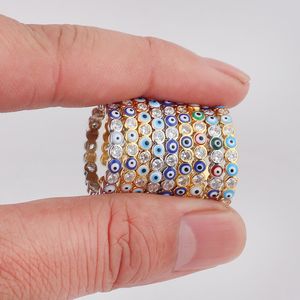 Vrouw man vinger ring vrouwelijke boheemse kwade oogringen voor vrouwen mannen mannelijke mode accessoires vintage sieraden groothandel