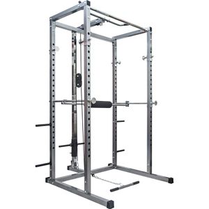 Multi Function Power Cage Equipment with Lat Pull-Down and Low Row Home Gym Equipement Professional Squat Cage for Weight Training USA a28 on Sale