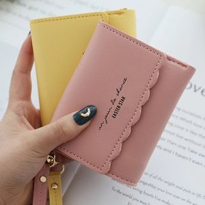 Mulheres Wristband Wallets Estudante Curto Carteira Curta Feminino Muitos Departamentos Embreagem Moeda Moeda Titular Senhoras Bolsa