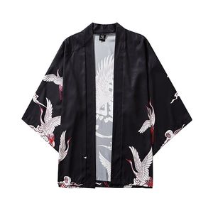 Männer Lässige Hemden Stil Harajuku Japanische Mode Kimono 2021 Mehrfarbige Männer und Frauen Strickjacke Bluse Haori Obi Asiatische Kleidung Samurai