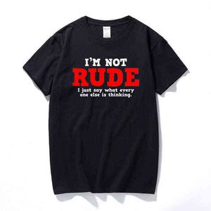 Rude Pensamento T-shirt T-shirt Fresco Adulto Novidade Presente Idéia Humor engraçado Tshirts Verão Top Camisa de Algodão de Algodão Manga Curta Camiseta G1222