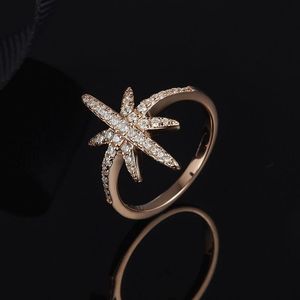 Cluster Rings SOELLE Fashion 925 Sterling Silver Pink Black 3 Couleurs Fine Star Ring Micro Pave Cubic Zirconia Femmes Marque Bijoux