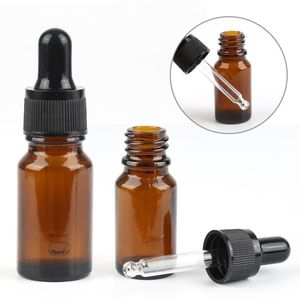 10 ml Taşınabilir Sıvı Bırak Pipet Reaktif Boş Amber Doldurulabilir Cam Şişe Seyahat Pot Ile Damlacıkları Profesyonel Depolama Şişeleri Kavanoz