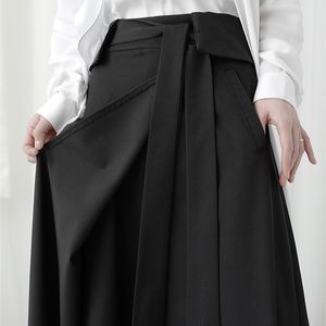Yamamoto Black Halter, Hepburn, Little Black Dress, Nieregularny, Niszowy Design, Slim, A-Line 210915
