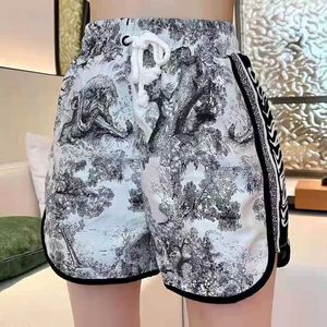 Women Shorts T-shirt suit Fashion Style Bottom Street Wears Loose Lady Bottoms Letters Printed Side Pattern