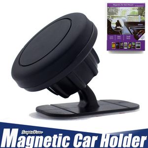 Luftventil magnetisk biltelefonhållare Dashboard Stand Mount Stödlim för mobiltelefon med detaljhandel