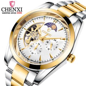 Chenxi Mens 시계 럭셔리 tourbillon 디자인 자동 기계식 시계 최고 브랜드 비즈니스 복고풍 손목 시계 Relogio Masculino Q0524