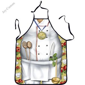 Grembiuli 3D Divertente Grembiule Chef Cucina Uomo Donna Cena Festa Cucina Adulto Maestro Culinario Accessori da forno