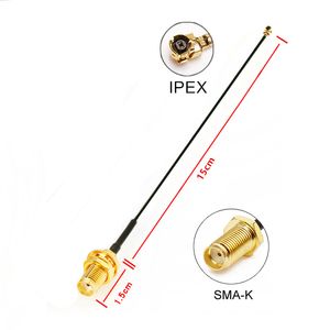 U.FL IPX iPex Ufl till RP-Sma SMA Kvinnlig manlig antenn WiFi Pigtail 1.13 Kabel Ufl1.13mm Välj din längd