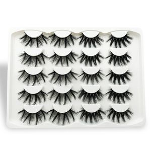 5d mink ögonfransar eyelash ögon makeup 3d falska fransar mjuk naturlig tjock förlängning 10 par skönhet verktyg