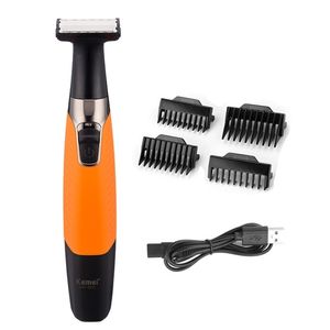 Kemei hair trimmer electric shaver cutting beard clipper man grooming tools water shaving machine 220216