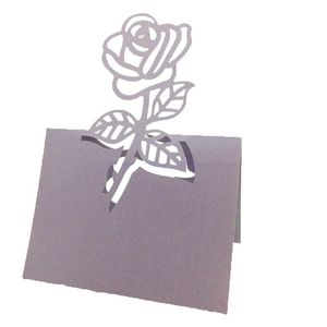 Wholesale guest cards for sale - Group buy Greeting Cards Laser Cut Rose Love Wedding Birthday Party Table Name Guest Seats Place Favor Decoration zSH222