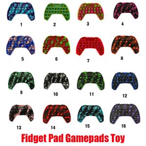 Hot Fidget Pad Gamepads Toy Party Push Bubble Controller Fidgets Cube Hand Shank Gra Controlers Joystick Finger Decompression Lęk zabawki