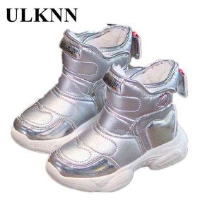 Kinder Schnee Stiefel Weibliche Kinder Schuhe Winter Jungen Baumwolle Schuhe Mädchen Hinzufügen Wolle Mit Dicke Baumwolle Stiefel Kinder Baby 211108