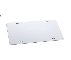 Sublimation Aluminum License Plate Household Sundries Blank White Aluminium Sheet DIY Thermal Transfer Advertising Plates 9.5*19 RRB14449
