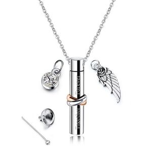 Pet urn Pendant Forever In My Heart Pendants Perfume Necklace Funeral Cremation Coffin Box Anniversary Memorial Jewelry