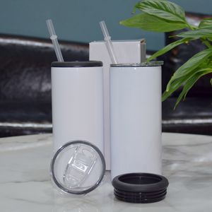 Duas tampas 15oz sublimação Tumbler 12oz lata Koozie Beer Holder Beber refrigerador de aço inoxidável de aço inoxidável Vácuo de parede isolado Copo para latas padrão Mantenha-o frio a granel AAA