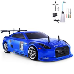 Hsp rc carro 4wd 1:10 na corrida de estrada dois trocadilhos de vedação de velocidade brinquedos 4x4 nitro potência de gás de alta velocidade hobby controlo remoto carro y200413