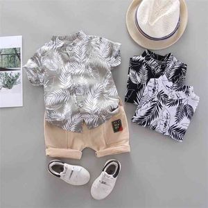 Novo ver￣o crian￧a menino menino de manga curta camisa de cartoon tops shorts conjunto de roupas infantis para meninos y210326