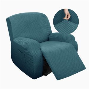 Jacquard Recliner Sofa Cover All-inclusive Massage Deck Chair s Spandex Lounge Single Seat Couch Slipcover Armchair 211116