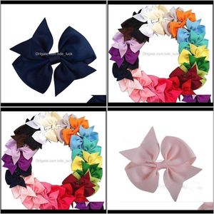 Aessories Baby, & Maternity20Pcs/Lot Kids Hair Bows Fashion Boutique Alligator Clip Grosgrain Ribbon Girls Headband Candy Color Drop Deliver