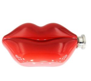 Red Lip Hip Flask 5oz Stainless Steel Wine Bottle Funny Whisky Bottle Outdoor Travel Bar Drinkware Tools Wine Bottle Funny