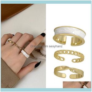Cluster Jewelrygothic Style Three Piece Opening Rings For Woman Fashion Jewelry European And American Wedding Party Sexy Ring Drop Delivery