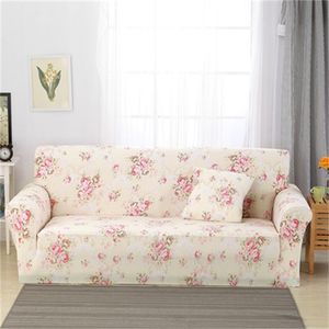 Slipcovers soffa Blommönster Cove Tight Wrap All Inclusive Slip-Resistant Sectional Elastic Full Soffa One / Two / Three / Four Seat 211102