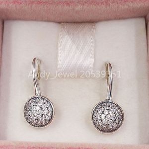 Andy Jewel Authentic 925 Sterling Silver Studs Dazzling Droplets Clear Cz Fits European Pandora Style Jewelry3