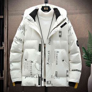 2020 Hot Selling Winter Down Jacket Youth Fashion Hooded Warm Coats Man Populär 90% Vit Duck Down High Quality Youth Y1103