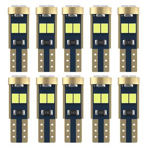 10X T5 Lampadina a Led W3W W1.2W 12V Luci per cruscotto auto 2016 6SMD Lampada per pannello strumenti di lettura per luci interne auto 6000k Bianco