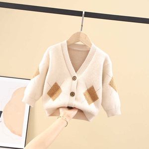 New Spring Boy Bambino Vestiti per bambini Bambini a maglia Cardigan Maglione Giacche per Toddler Girl Birthday Christmas Fall Autunno maglioni EY09142 Y1024