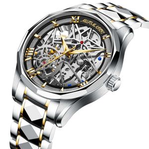 Designer Titta på Business armbandsur Doit Men's Casual Top Luxury Automatic Mechanical Wrist Watch Waterproof Luminous Skeleton Tungsten Steel Cloc