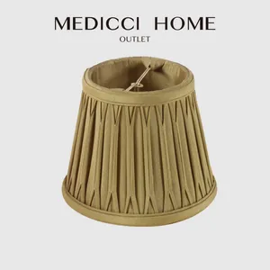 Лампы чехлы Shades Medicci Home Antique Gold Абажура пышный бархат Италия Стиль декор Spider Строительный оттенок для стола и напольный свет