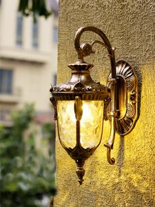 Vintage Lampa Ścienna Europa Villa Outdoor Sconce E27 Design Light Wodoodporny Ogród Zewnątrz Ganek Rustykalny