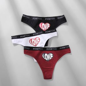 Hjärtmönster Kvinnor G-strängar Cotton Thong Underkläder Kvinnors Underkläder Sexiga Briefs Kvinnliga Underbyxor Intimates Panties Tanga M-XXL