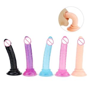 Yutong Porno Mini Jöle Dildo Kadın Için Küçük Penis Doğa Oyuncak Enayi Kristal Şeffaf Kaliteli TPE Oyuncaklar Kadın Dükkanı