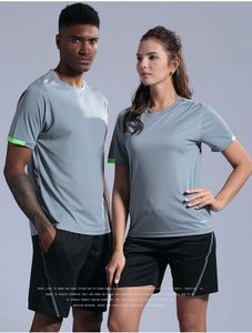 P15-6 Szybka sucha koszula siłowni mężczyźni letnie kobiety sportswear działa koszulki sportowe elastyczne jogging topy luźne trening krótkie rękawy