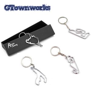 Keychains 1pc Key Ring e Gift Box Nurburgring Spa-Francorchamps Catalunia Valencia 348 348tb 308 Acessórios para Interiores Universal de Carro