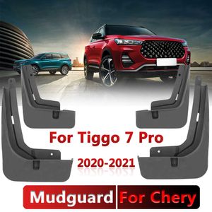 가드 스플래시 플랩 4 PCS 진흙 플랩 chery Tiggo 7 Pro 2020-2021 프론트 리어 머드 가드 용 블랙 펜더 자동차 액세서리