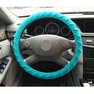 CUBRE Volante Cover Car Steering Cover Coprivolante Car Accessories Interior Antislip Silica Gel Universal Coprivolante J220808