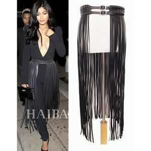 European American Style Women Belts Long Tassel Needle Buckle Belt Skirt Waistband Decorative