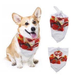 Sublimation Blanko Haustier Speichel Handtuch Hund Bekleidung Wärmeübertragung Dreieck S/M/L/XL Hunde Schal DIY Party Dekoration Geschenk